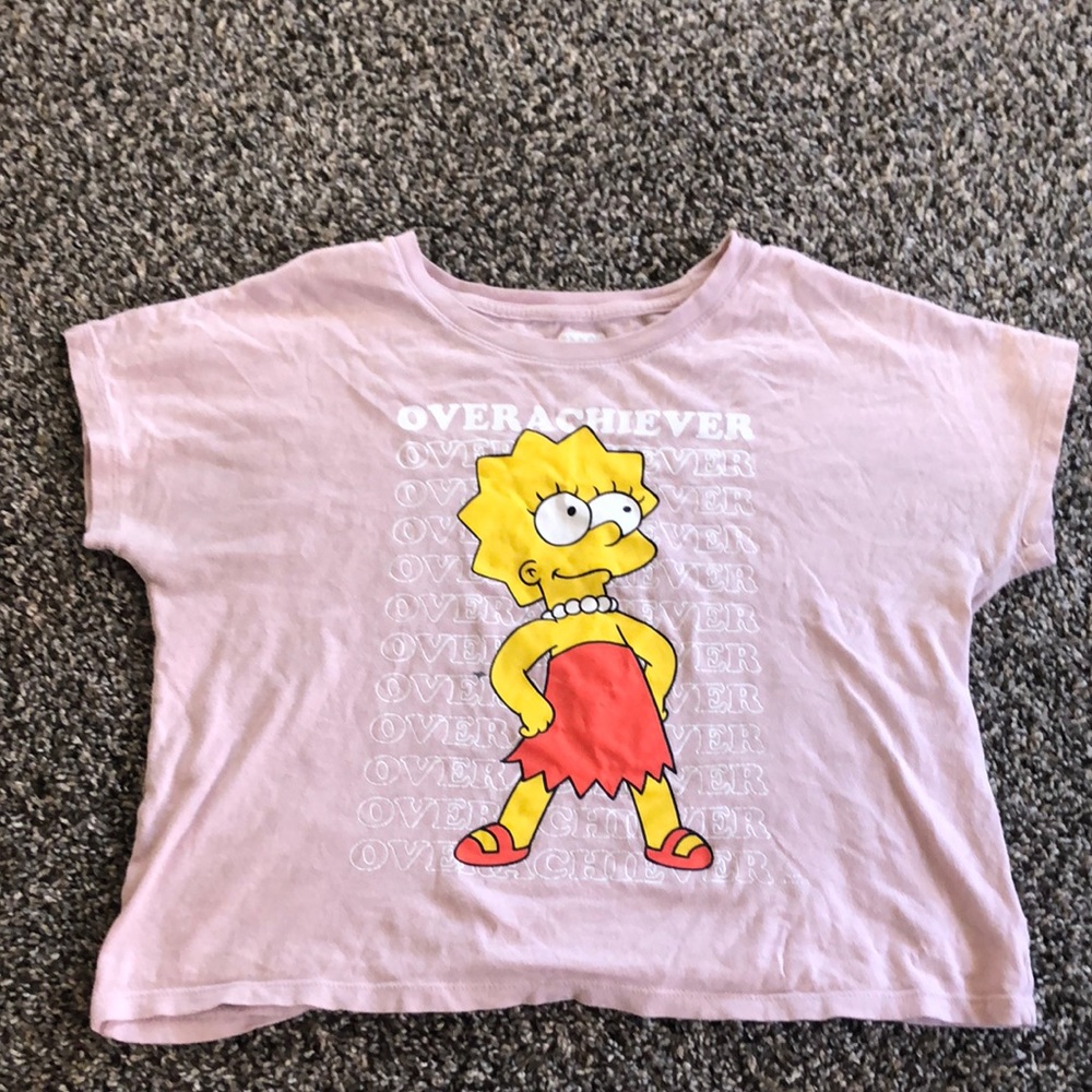Old navy overachiever Lisa Simpson shirt for girls